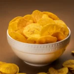 Jaambu Kerala Nendran Banana Chips, Peri Peri in a ceramic bowl
